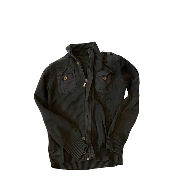 Truth Substance Common Sense Knit Bomber Mens M - Picture 1 of 4